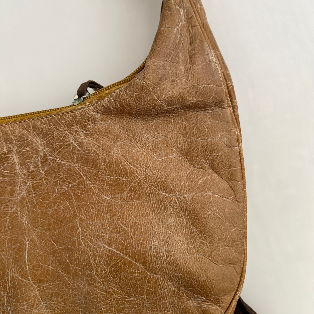 Blumarine Tan Brown Western Cut Out Print Shoulder Bag