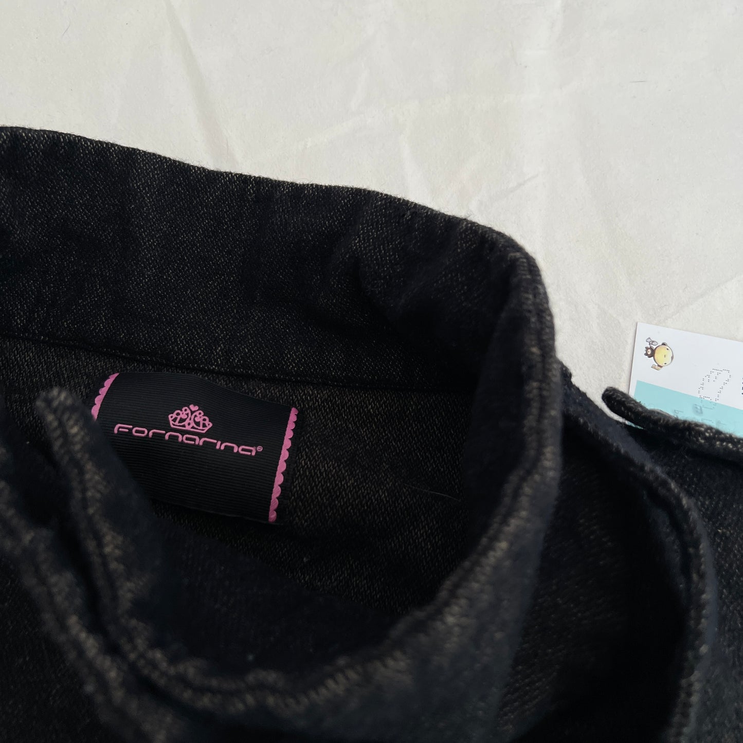 Fornarina Dark Grey Asymmetric Wrap Funnel Neck Double Breasted Crop Jacket