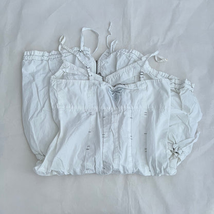 La Mode Est a Vous White Bubble Hem Utility Ruched Pocket Zip Midi Dress