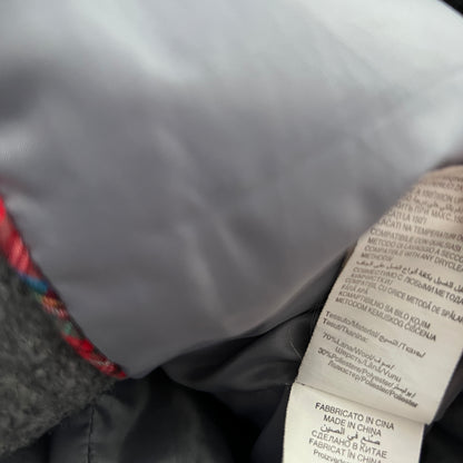 Vintage Speccio Grey Double Breasted Funnel Neck Button Accent Pea Coat