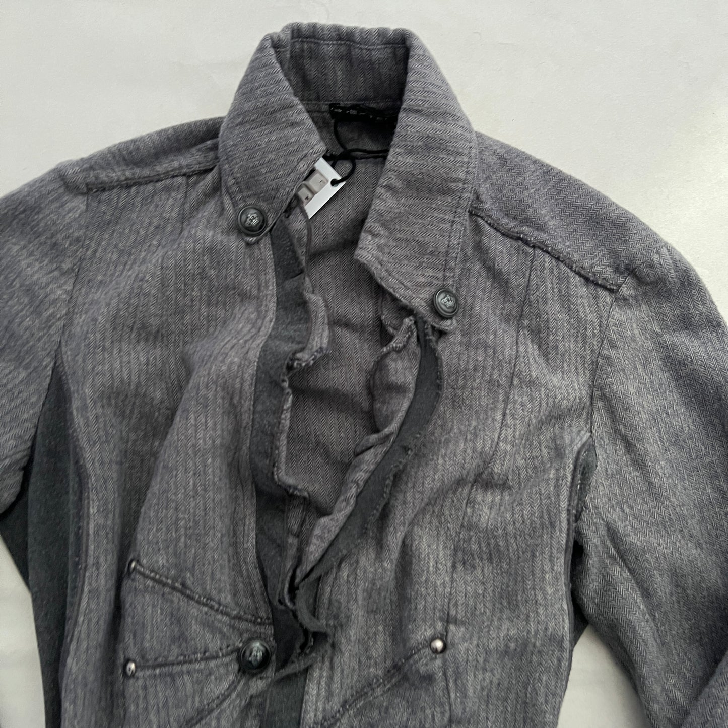 Vintage Extenzo Paris Grey Collared Frill Jacket