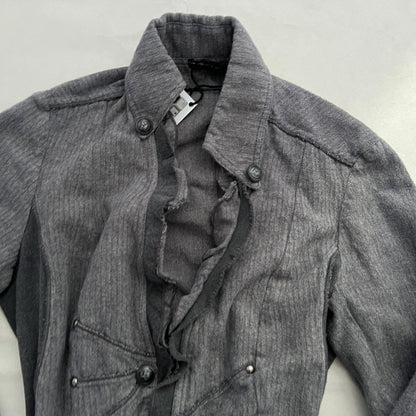 Vintage Extenzo Paris Grey Collared Frill Jacket
