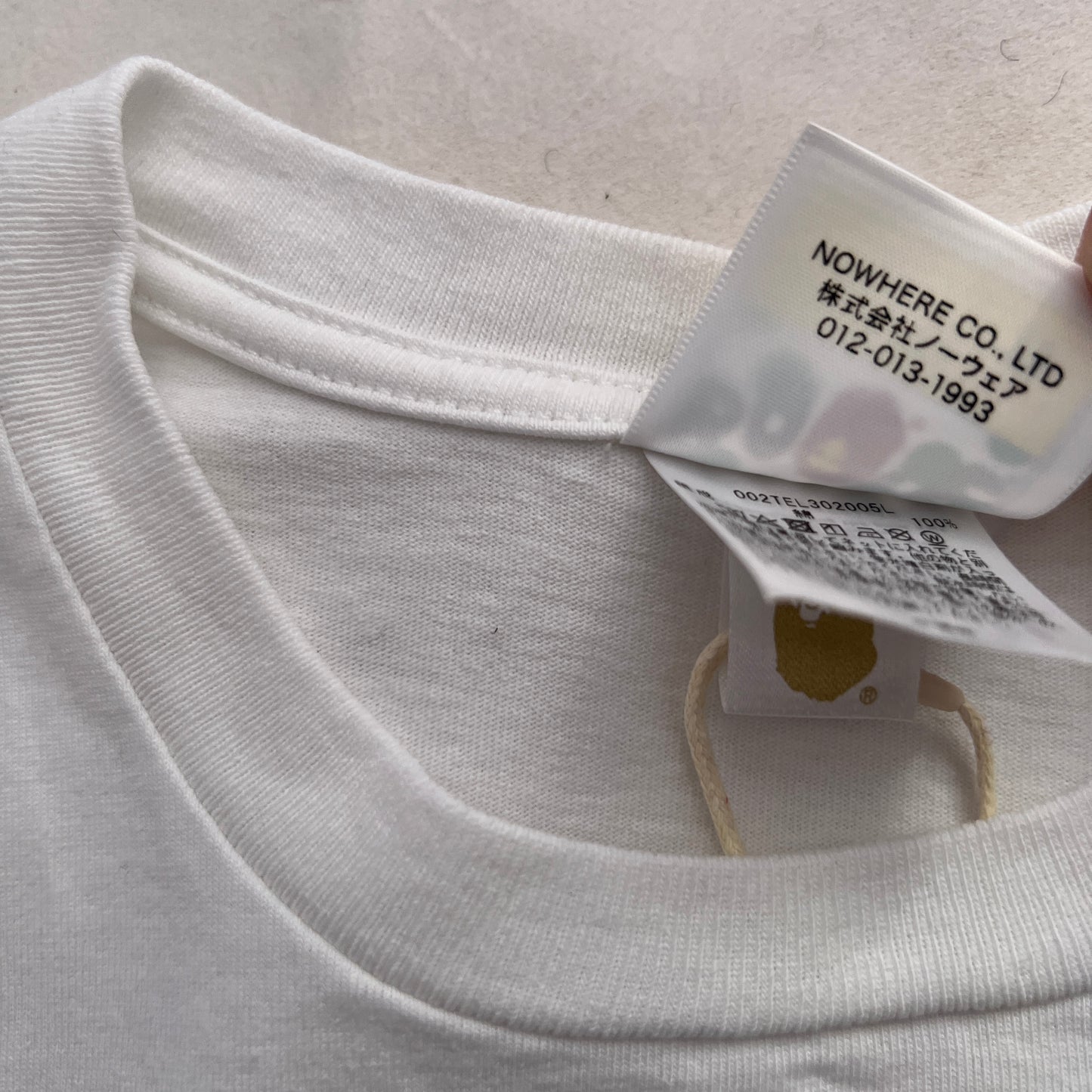 Bape A Bathing Ape White Camo Bapy Short Sleeve T-shirt