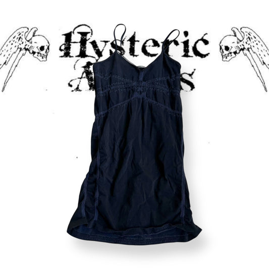 marithe francois girbaud navy fitted long camisole/mini dress