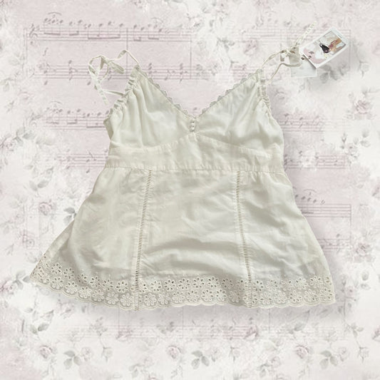 broderie anglaise prideglide ivory white babydoll camisole