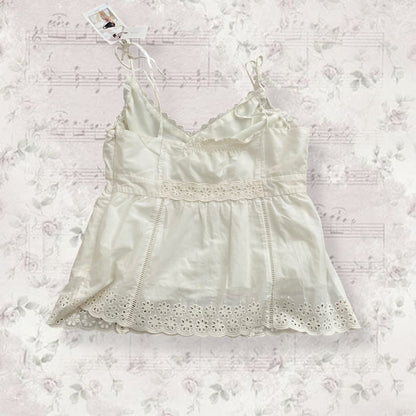 broderie anglaise prideglide ivory white babydoll camisole