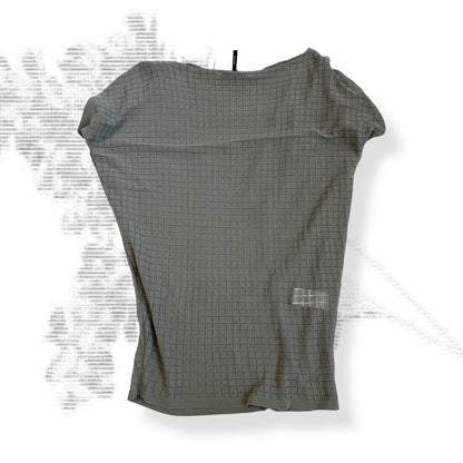 sarah pacini khaki linen patchwork style slouchy oversized knit