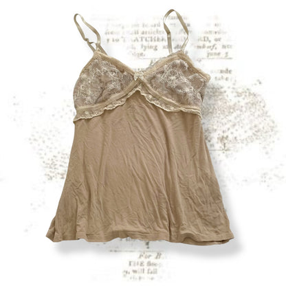 beige morgan de toi lacey bust bow charm camisole