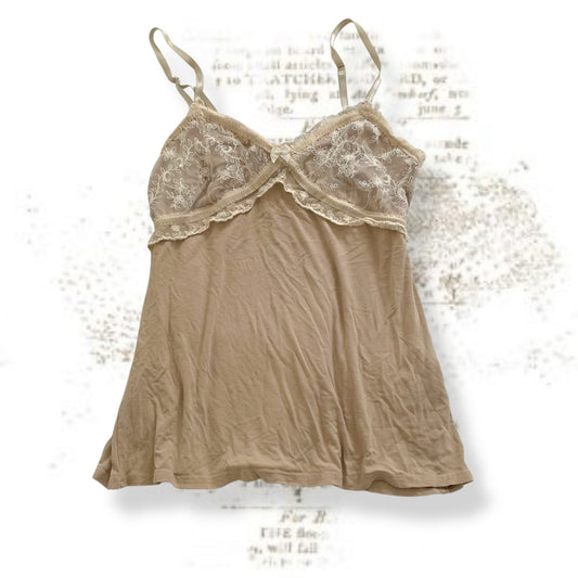 beige morgan de toi lacey bust bow charm camisole
