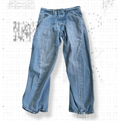 vintage levi's engineered jeans light wash denim baggy wide leg jeans