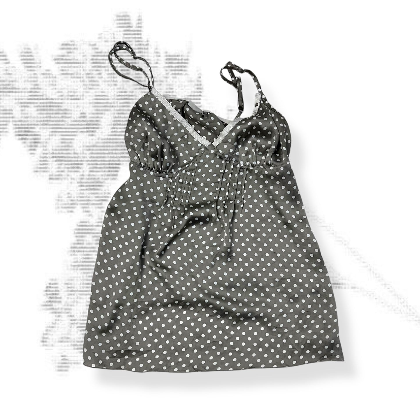 coquette miss brown white polka dot babydoll camisole