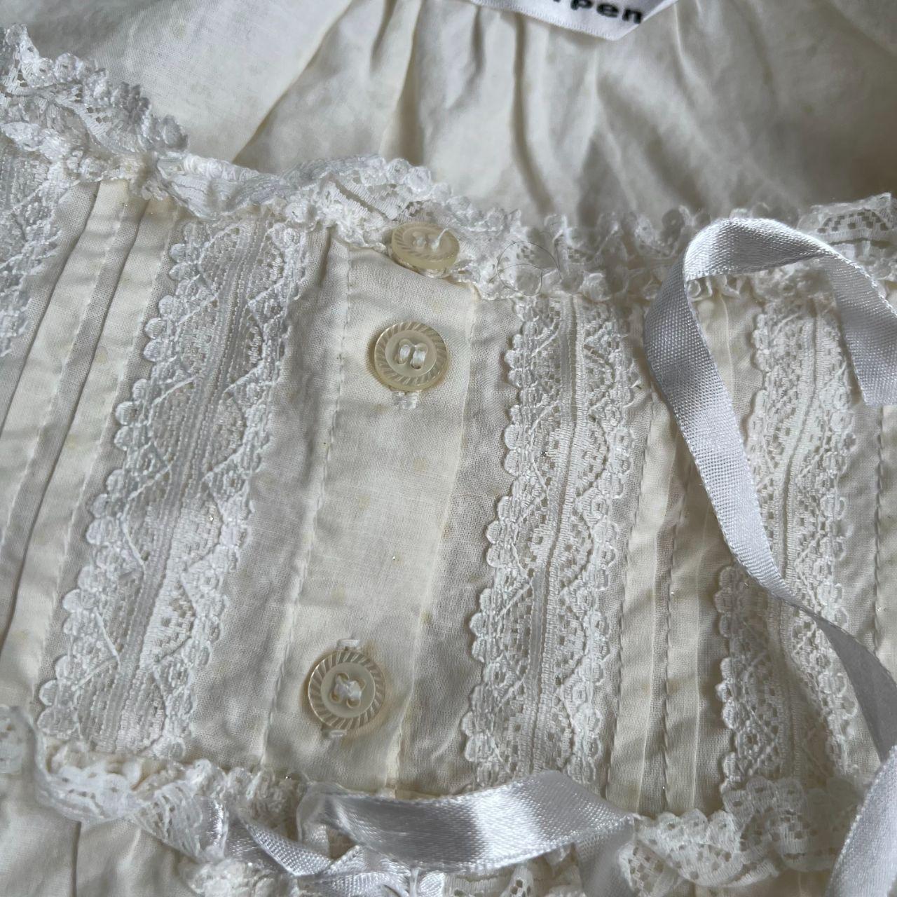 coquette ivory white ant werpen ruched cap sleeve lacey milkmaid style blouse