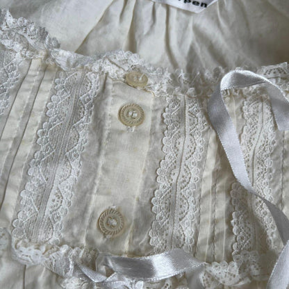 coquette ivory white ant werpen ruched cap sleeve lacey milkmaid style blouse