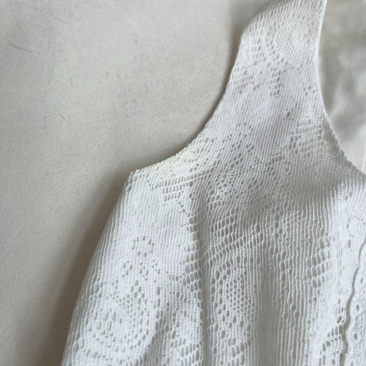 romantic coquette balletcore white morgan de toi lacey sleeveless babydoll tunic top