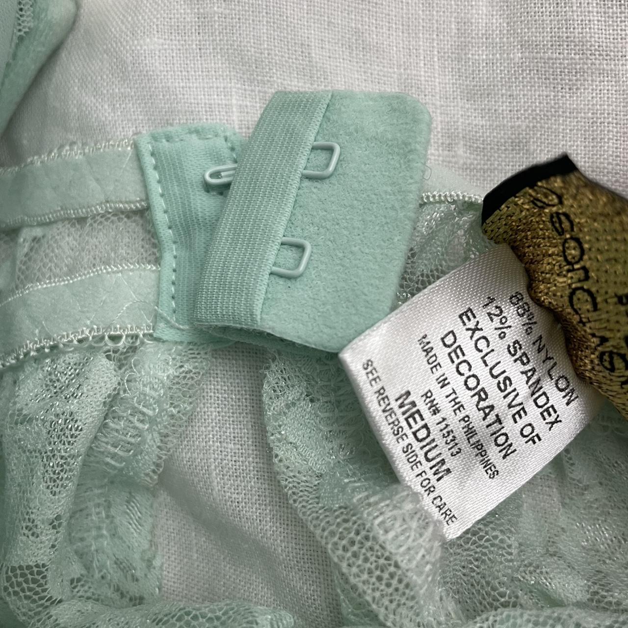 cinema etoile sheer mint green bustier corset babydoll camisole