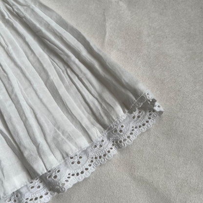 romantic coquette balletcore white morgan de toi lacey sleeveless babydoll tunic top