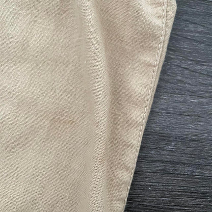 cecil mcbee beige linen hemp blend low rise wide leg cargo trousers
